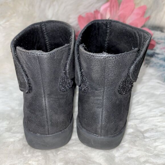 Clarks Cloudsteppers Sillian Sway Black Nubuck Suede Bootie 7.5 - Picture 3 of 6